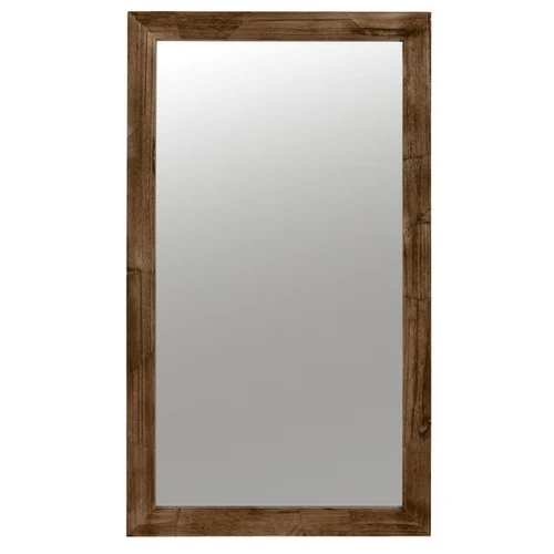Grand miroir rectangulaire en bois de paulownia clair 105 x 181 cm