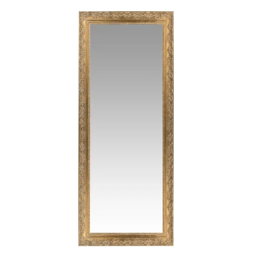 Miroir rectangulaire à moulures dorées 59 x 145 cm