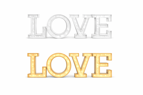 Lettres géantes lumineuses « Love »
