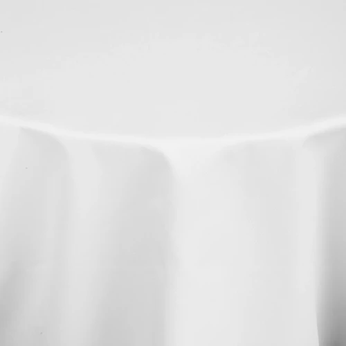 Nappe ronde blanche 100 % coton